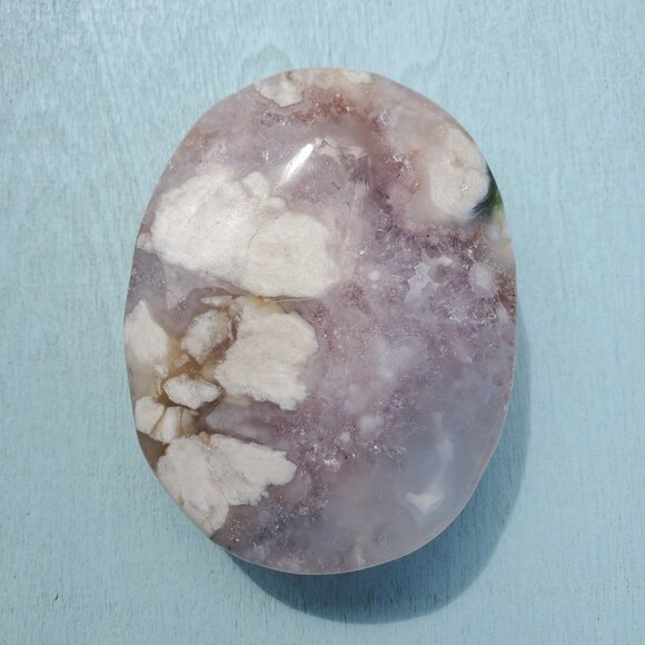 Flower Agate Palm Stone (FA605) - Picture 5 of 7